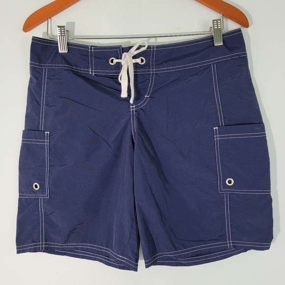 Tommy Bahama Women's Navy Blue Nylon Cargo Short Size XS Drawstring Side Pockets - Picture 1 of 9